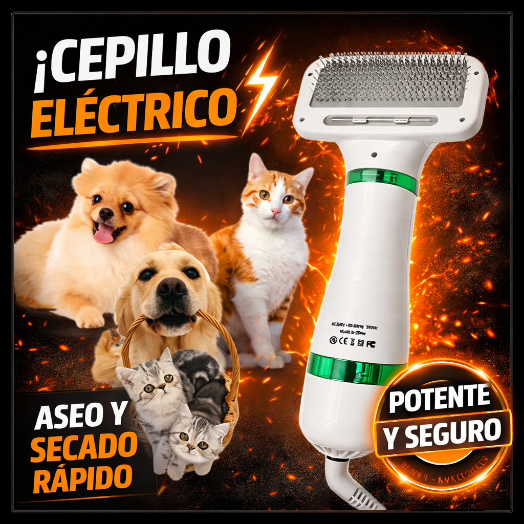 FurGroom Pro™ – Cepillo Secador 2 en 1 para Mascotas