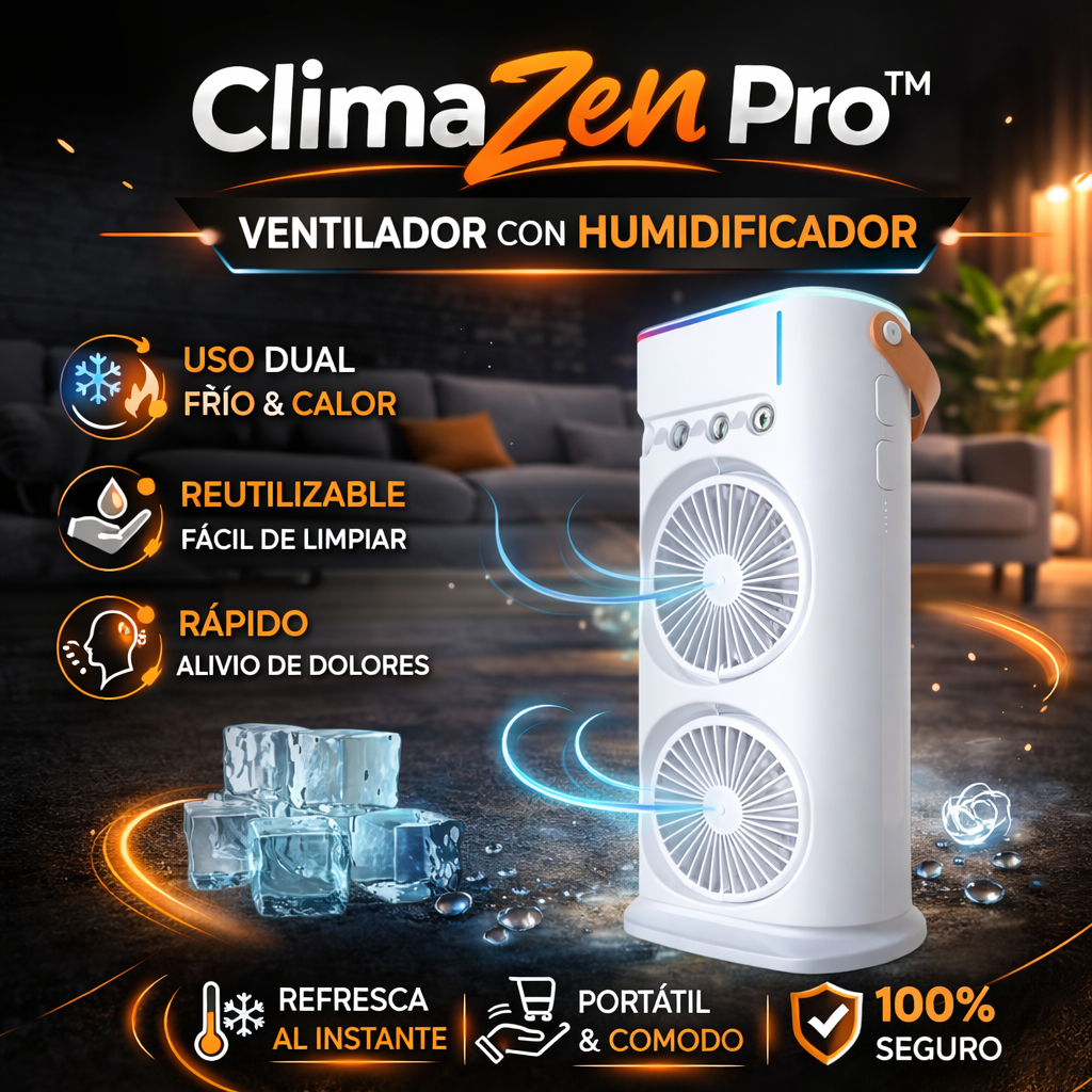 ClimaZen Pro™ - Ventilador con Humidificador