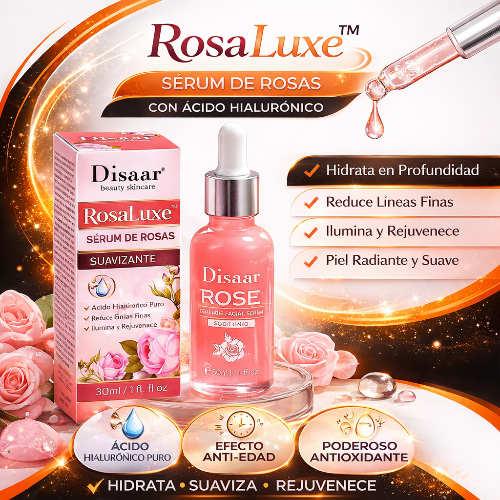 RosaLuxe™ – Sérum de Rosas con Ácido Hialurónico